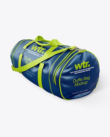 Download Leather Duffle Bag Mockup in Apparel Mockups on Yellow ...