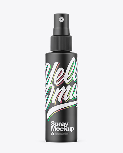 Matte Spray Bottle Mockup PSD #2