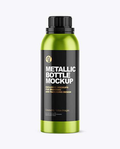 1L Metallic Bottle Mockup PSD #2