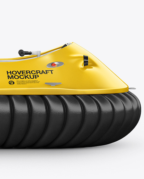 Download Hovercraft Mockup Side View In Vehicle Mockups On Yellow Images Object Mockups PSD Mockup Templates