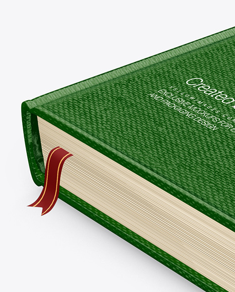Hardcover Book w  Fabric Cover Mockup PSD #6