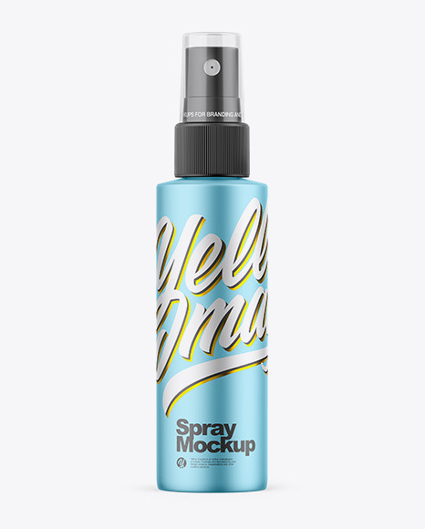 Matte Metallic Spray Bottle Mockup In Bottle Mockups On Yellow Images Object Mockups