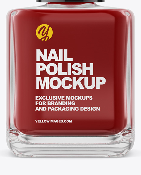 Nail Polish Bottle Mockup In Bottle Mockups On Yellow Images Object Mockups