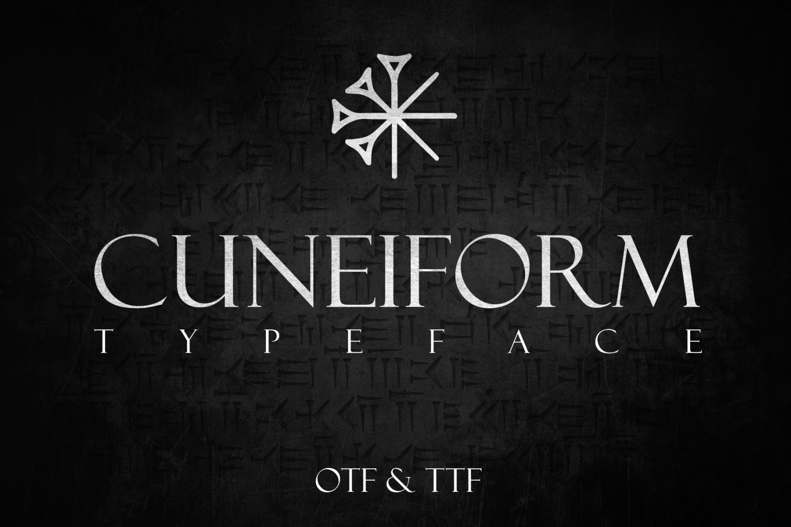 Cuneiform An Ancient Typeface In Fonts On Yellow Images Creative Store