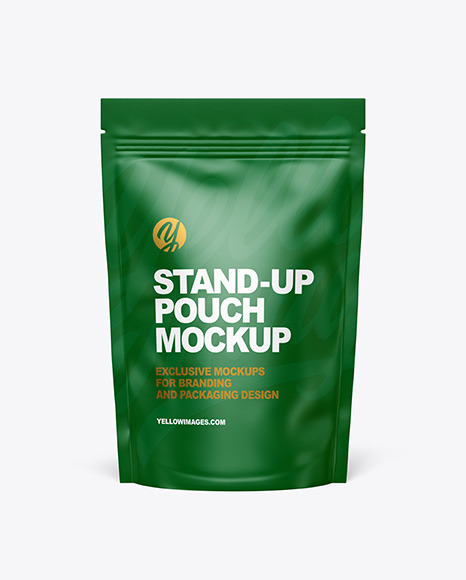 Paper Stand Up Pouch Mockup Yellow Author