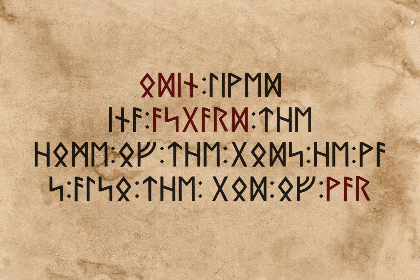 Norse Elder Futhark Typeface