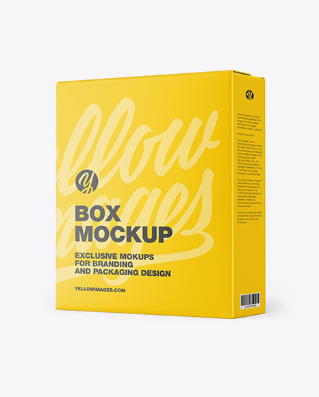 Download Matte Box Mockup Yellow Author PSD Mockup Templates