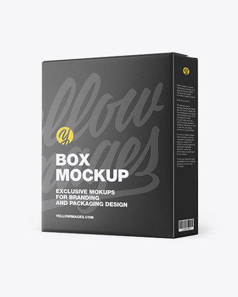 Download Matte Box Mockup Yellow Author PSD Mockup Templates