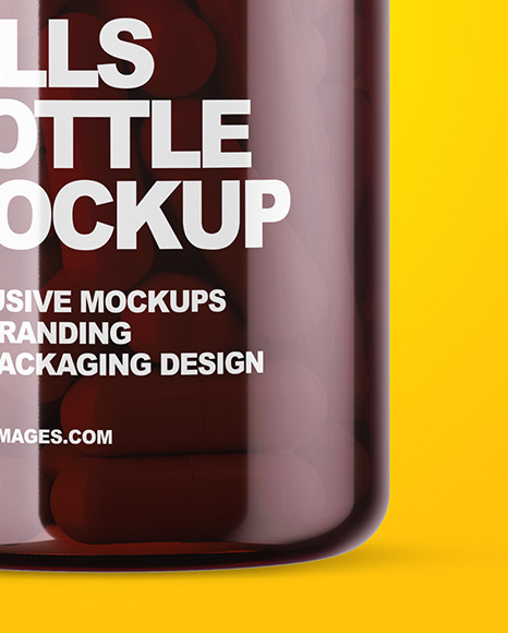 Colored Pills Bottle Mockup PSD #6