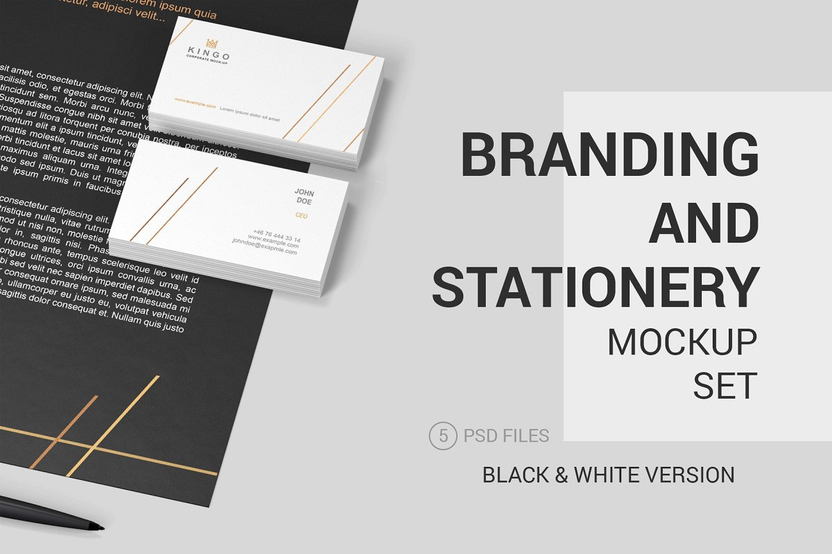 Stationery Branding Mockup Set In Stationery Mockups On Yellow Images Creative Store