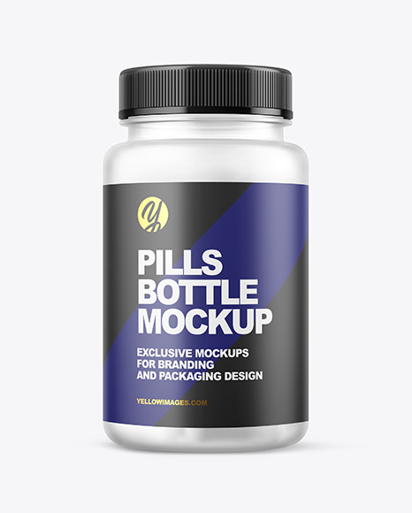 Frosted Pills Bottle Mockup PSD #2