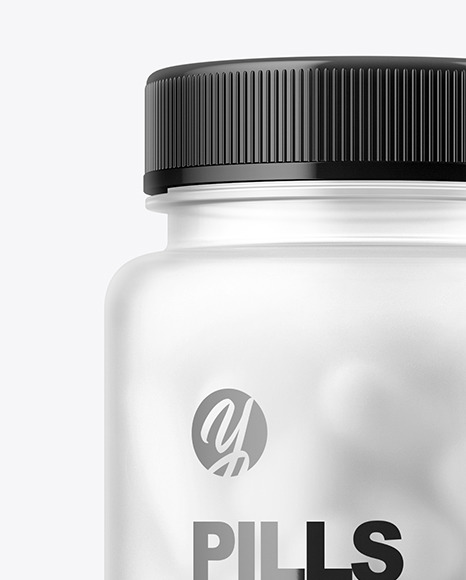 Frosted Pills Bottle Mockup PSD #1
