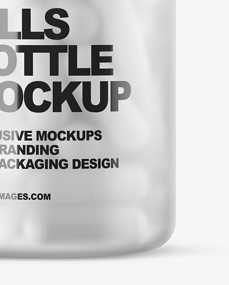 Frosted Pills Bottle Mockup PSD #6