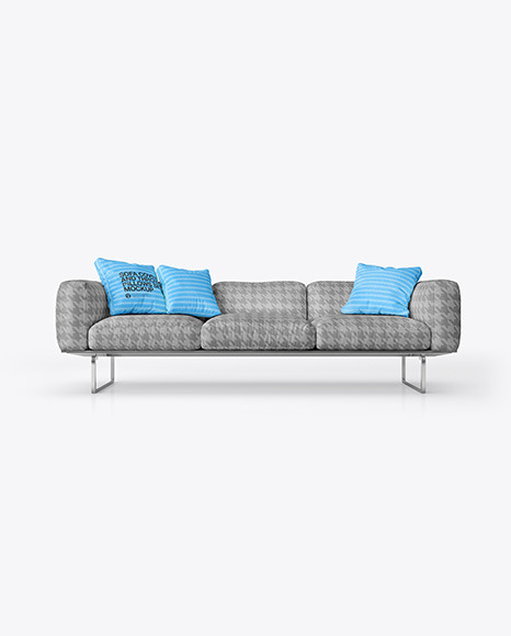 Download Sofa Cover And Throw Pillows Set Mockup In Object Mockups On Yellow Images Object Mockups