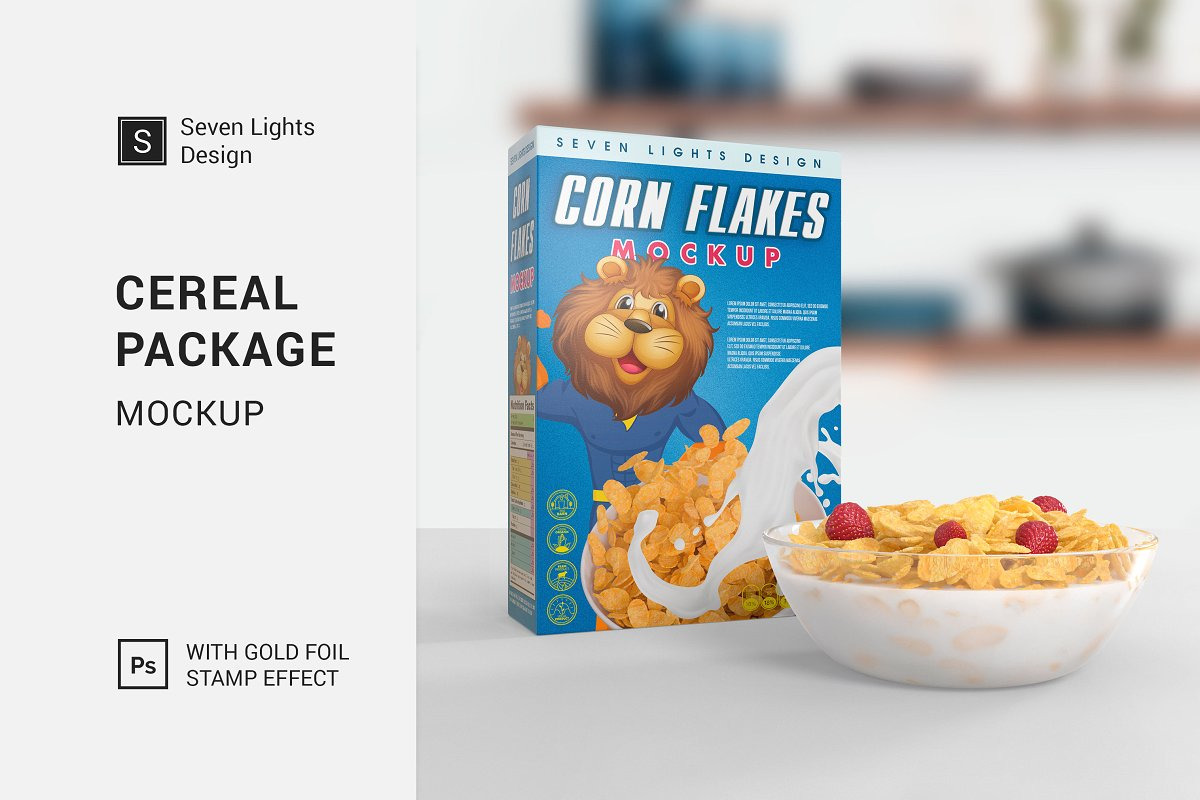 Download Cereal Package Mockup In Packaging Mockups On Yellow Images Creative Store