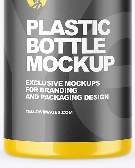 Glossy Plastic Bottle Mockup PSD #1