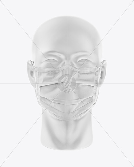 Download Face Mask With Nose Grip Mockup In Apparel Mockups On Yellow Images Object Mockups