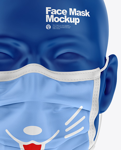 Face Mask Mockup In Apparel Mockups On Yellow Images Object Mockups