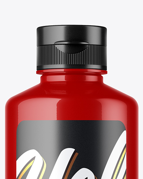 Glossy Plastic Bottle Mockup PSD #2