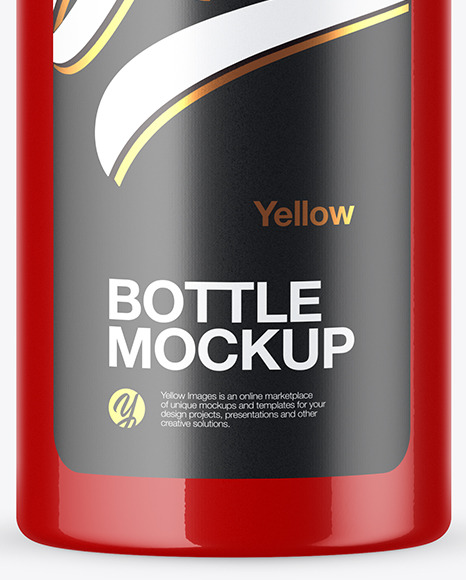 Glossy Plastic Bottle Mockup PSD #1