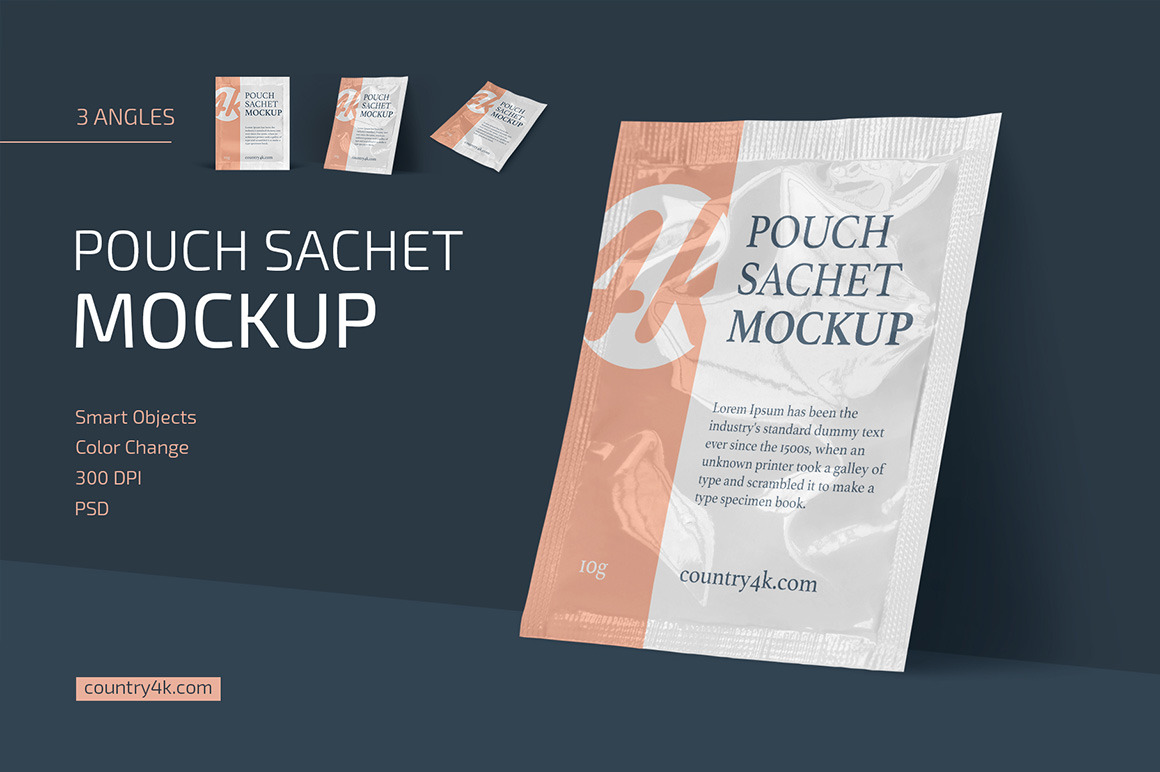 Pouch Sachet Mockup Set In Packaging Mockups On Yellow Images Creative Store