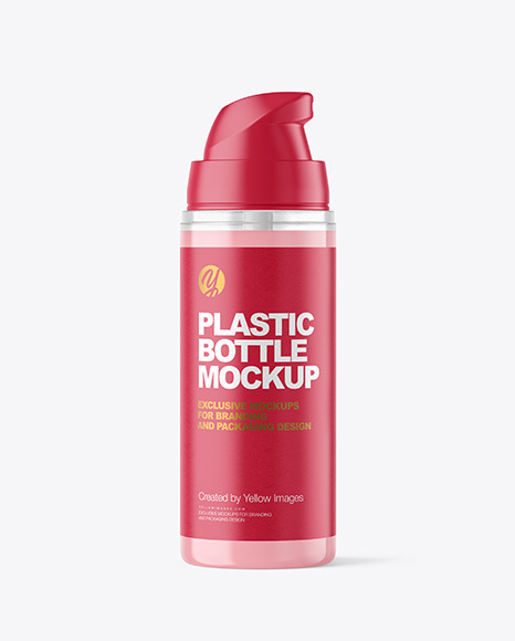 Download Clear Cosmetic Bottle With Pump Mockup In Bottle Mockups On Yellow Images Object Mockups PSD Mockup Templates