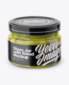 Glass Jar with Salad Jam Mockup - Front View (High Angle Shot)
