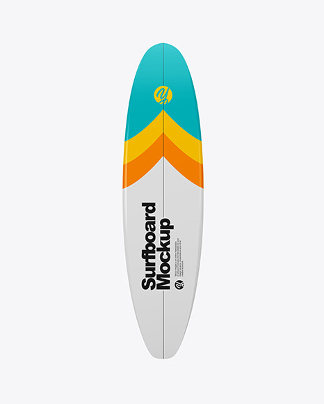 Surfboard Mockup - Back Side View