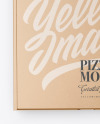 Closed  Kraft Pizza Box Mockup