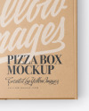 Closed  Kraft Pizza Box Mockup