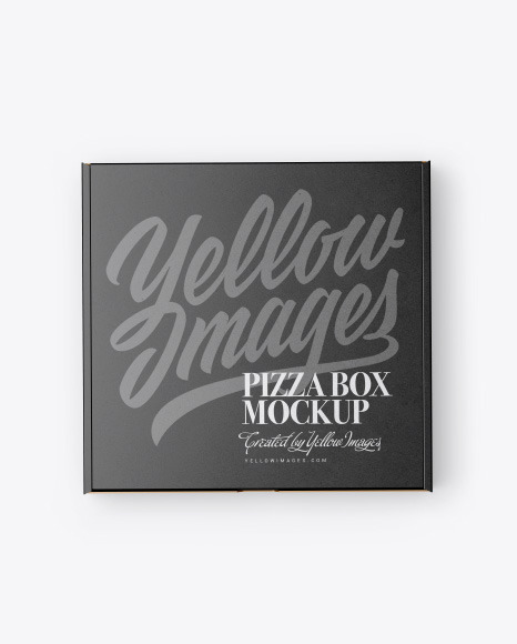 Download Closed Kraft Pizza Box Mockup In Box Mockups On Yellow Images Object Mockups