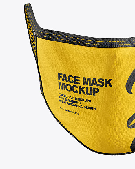 Download Free Face Mask Mockup In Apparel Mockups On Yellow Images Object Mockups PSD Mockups