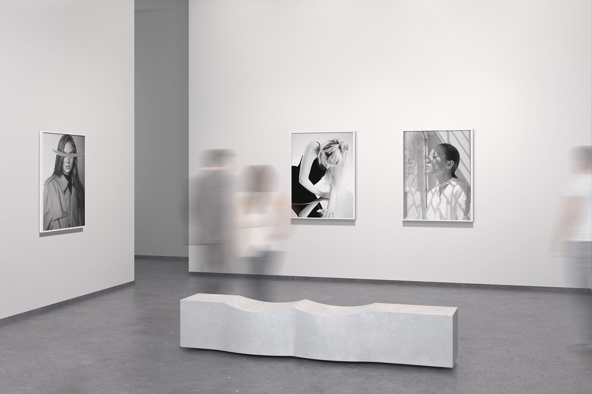 Art Gallery Mockup on Yellow Images Creative Store