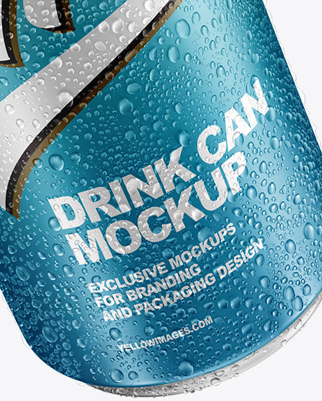 Download Can with Water Drops Mockup in Can Mockups on Yellow ...