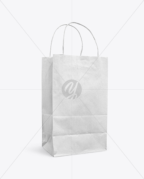 Kraft Paper Bag Mockup In Bag Sack Mockups On Yellow Images Object Mockups