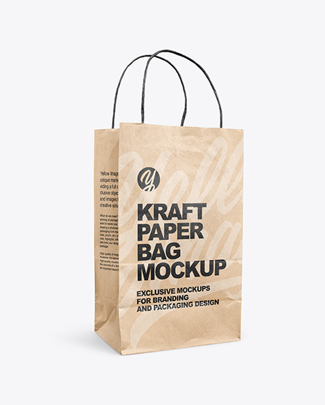 Download Kraft Paper Bag Mockup In Bag Sack Mockups On Yellow Images Object Mockups PSD Mockup Templates