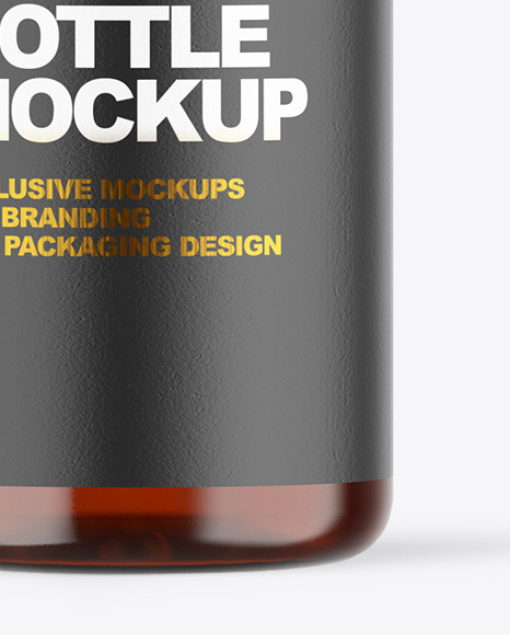 Amber Glass Dropper Bottle Mockup PSD #6