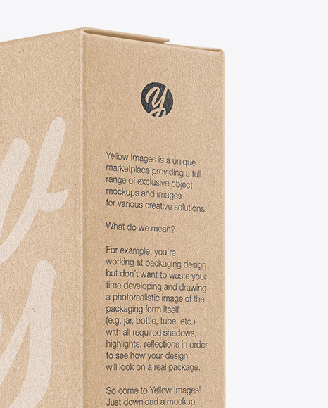 Download Kraft Box Mockup In Box Mockups On Yellow Images Object Mockups