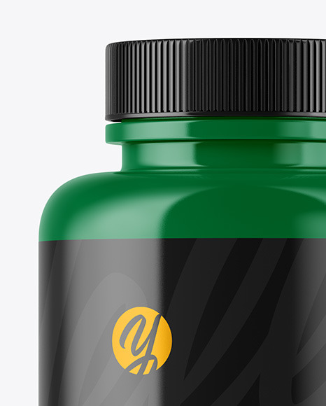 Glossy Plastic Bottle Mockup PSD #2