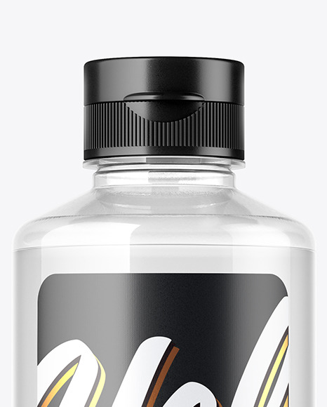 Clear Plastic Bottle Mockup PSD #2