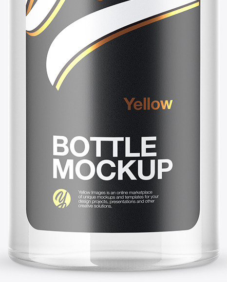 Clear Plastic Bottle Mockup PSD #1