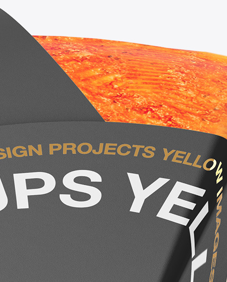 Download Quarter Of Red Cheese Mockup In Packaging Mockups On Yellow Images Object Mockups