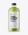 Green Smoothie Bottle Mockup