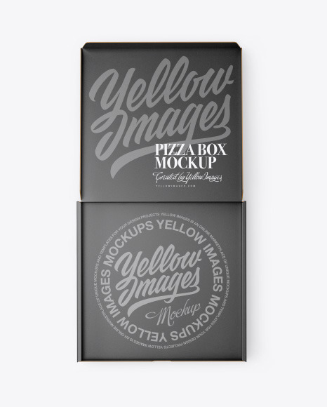 Download Opened Kraft Pizza Box Mockup In Object Mockups On Yellow Images Object Mockups PSD Mockup Templates