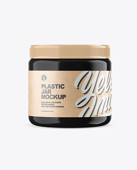 Glossy Plastic Jar Mockup PSD #2