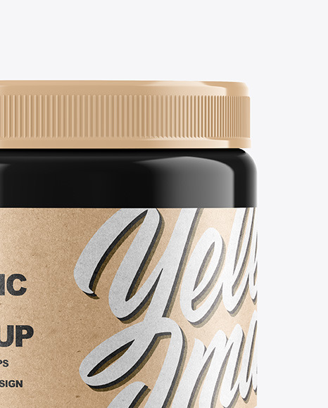 Glossy Plastic Jar Mockup PSD #1