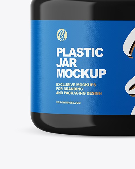 Glossy Plastic Jar Mockup PSD #6