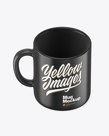 Matte Mug Mockup In Cup Bowl Mockups On Yellow Images Object Mockups