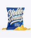 Glossy Snack Package w/ Chips Mockup