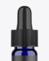 Blue Glass Dropper Bottle Mockup